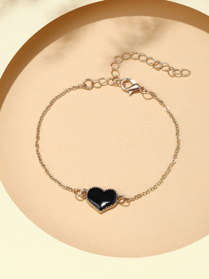 Shein- Heart Charm Chain Bracelet