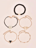Shein- Bracelet with 5 heart details