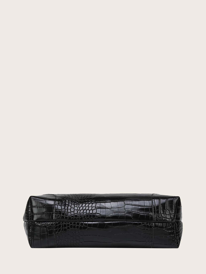 Shein- Croc Embossed Tote Bag