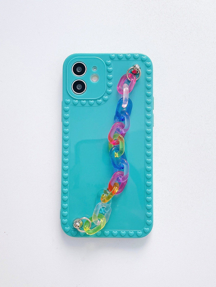 Shein- Colorful Hand Strap Phone Case