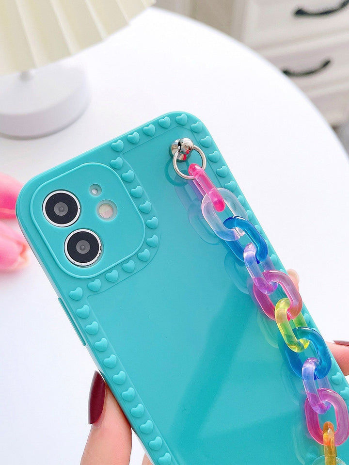 Shein- Colorful Hand Strap Phone Case