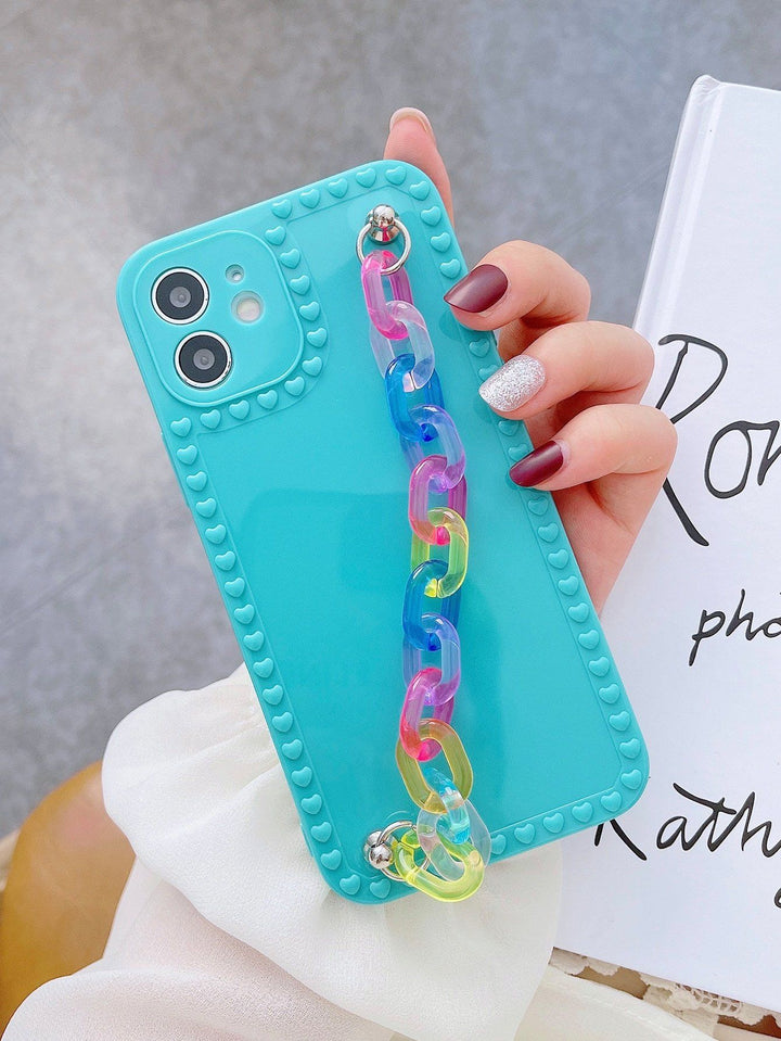 Shein- Colorful Hand Strap Phone Case