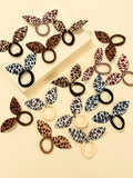 Shein - Leopard Print Hair Tie 16 Pieces