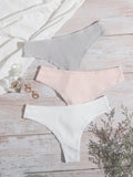 Shein- 3pack Plain Rib Panty Set