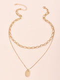 Shein- Geo Charm Layered Necklace