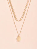 Shein- Geo Charm Layered Necklace