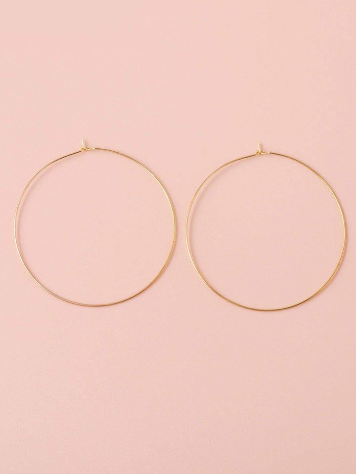 Shein- 2pairs Minimalist Hoop Earrings