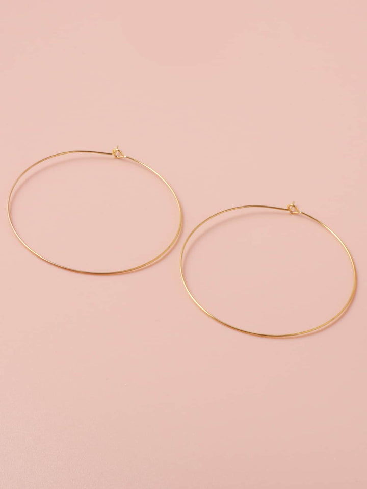 Shein- 2pairs Minimalist Hoop Earrings