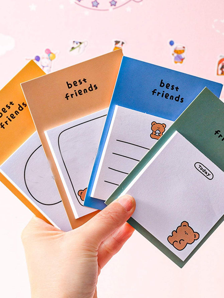 Shein- 2pcs Cartoon Graphic Random Sticky Note