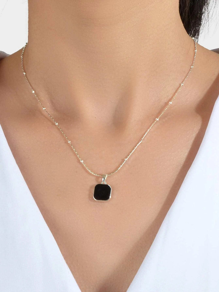 Shein- Geometric Charm Necklace