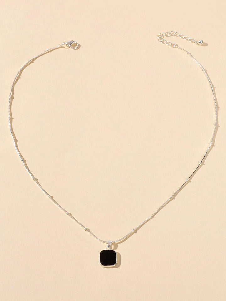 Shein- Geometric Charm Necklace