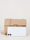 Shein- Croc Embossed Chain Crossbody Bag