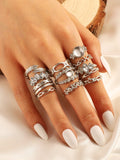 Shein- 13pcs Hollow Out Ring