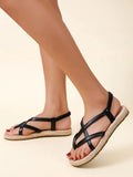 Shein- Strappy Flat Thong Sandals