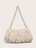Shein- Minimalist Ruched Chain Bag