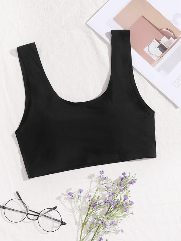 Shein- Solid Seamless Bralette