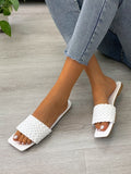 Shein- Minimalist Braided Design Slide Sandals