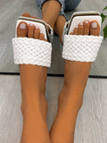 Shein- Minimalist Braided Design Slide Sandals