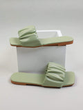 Shein- Minimalist Ruched Slide Sandals