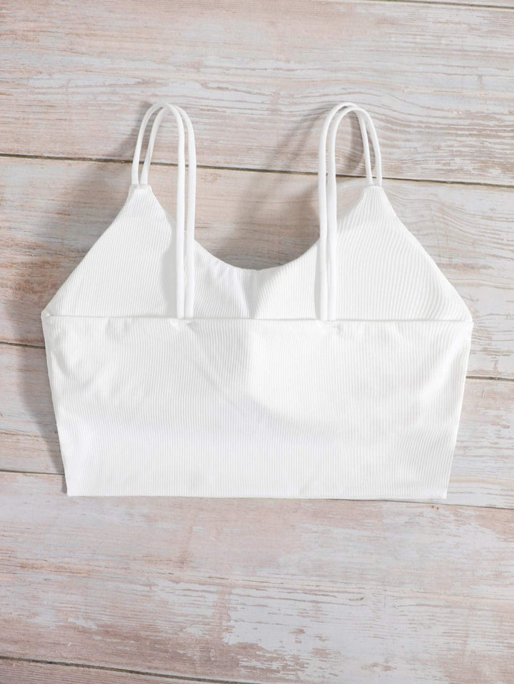 Shein- Plain Rib Bralette