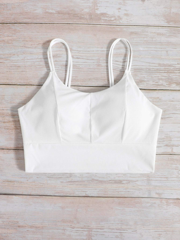 Shein- Plain Rib Bralette