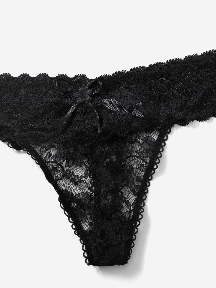 Shein- 3pack Floral Lace Thong Set