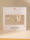 Shein- 5pairs Faux Pearl Detail Earrings