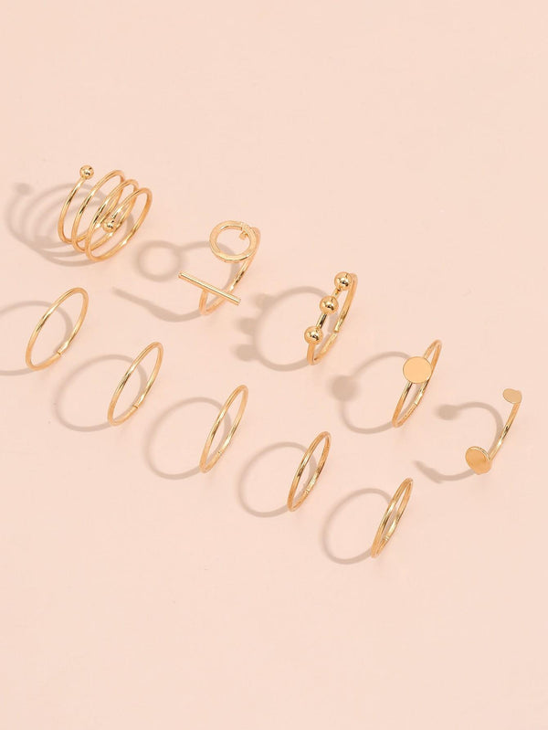 Shein- 10pcs Minimalist Ring