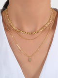 Shein- 2pcs Layered Chain Necklace