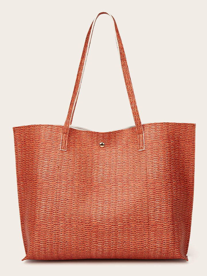 Shein- Tassel Decor Braided Tote Bag