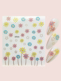 Shein- 1sheet Flower Pattern Nail Sticker