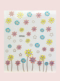 Shein- 1sheet Flower Pattern Nail Sticker