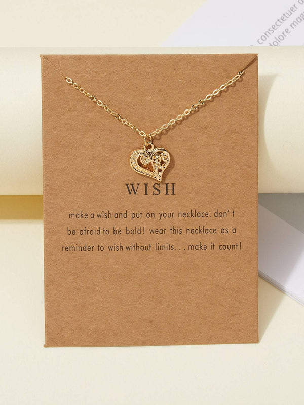 Shein- Heart Charm Necklace