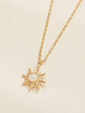 Shein- Faux Pearl Detail Pendant Necklace