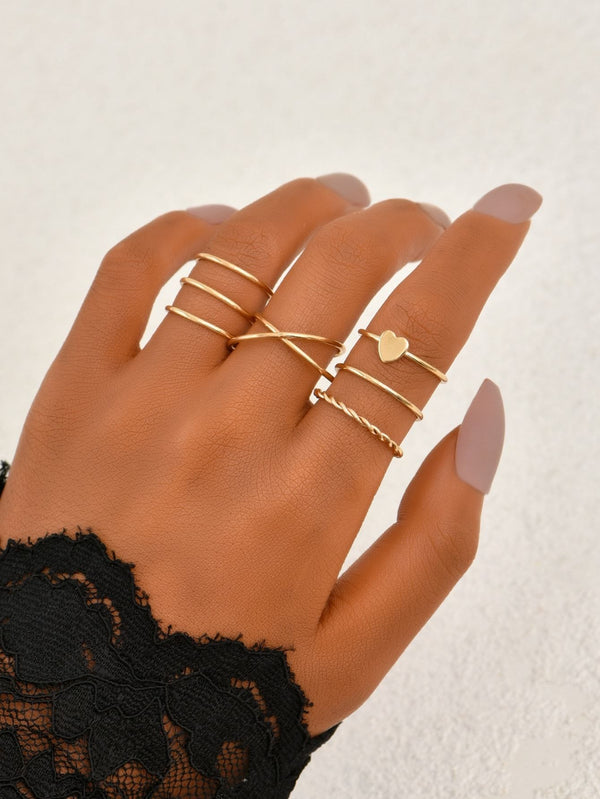 Shein- 7pcs Alloy Ring