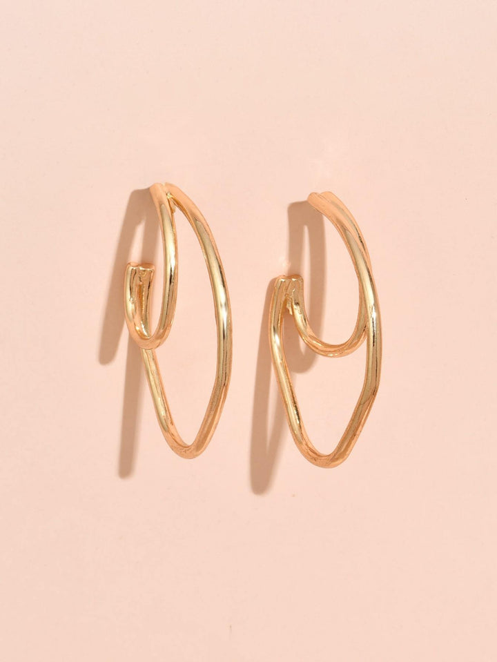 Shein- Solid Cuff Hoop Earrings