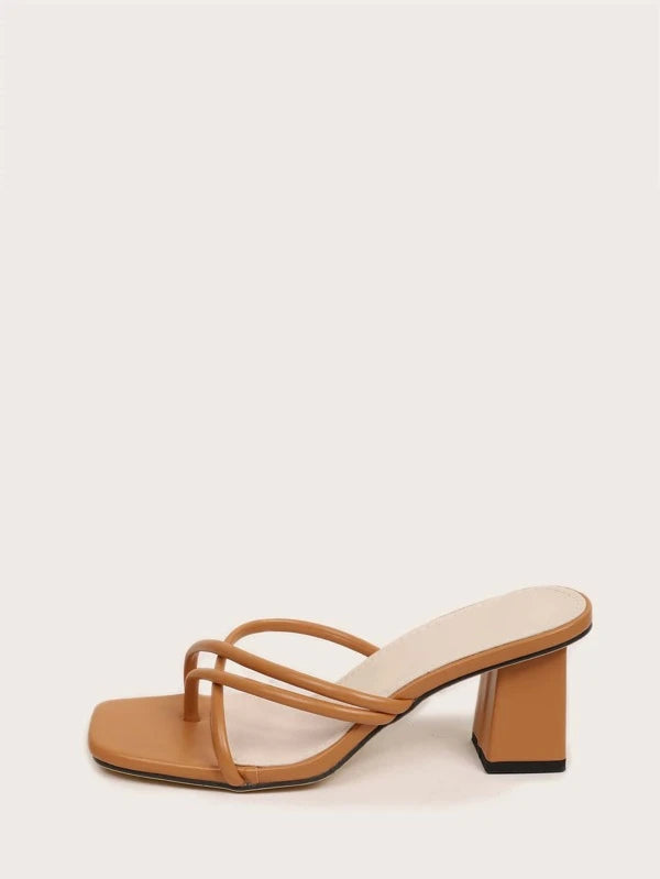 Shein- Emery Rose Minimalist Chunky Thong Sandals