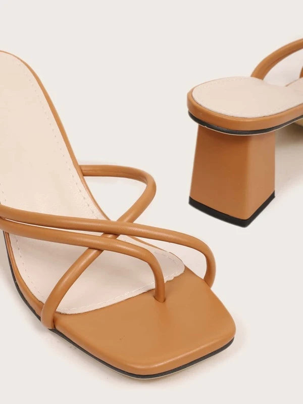 Shein- Emery Rose Minimalist Chunky Thong Sandals