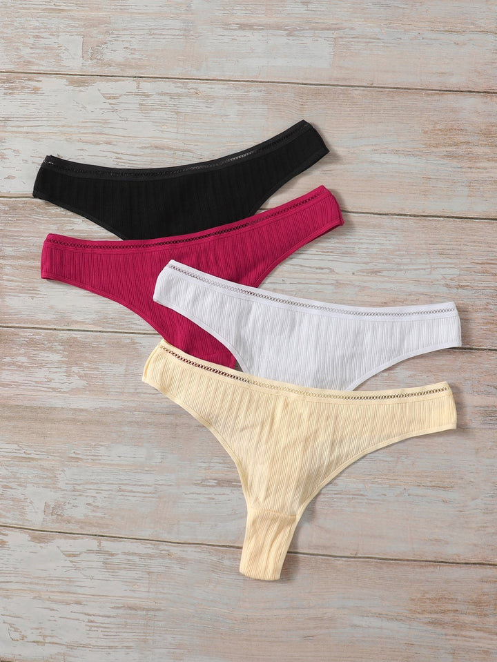 Shein- 4pack Solid Panty Set