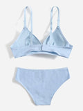 Shein - Solid color lingerie set full cup