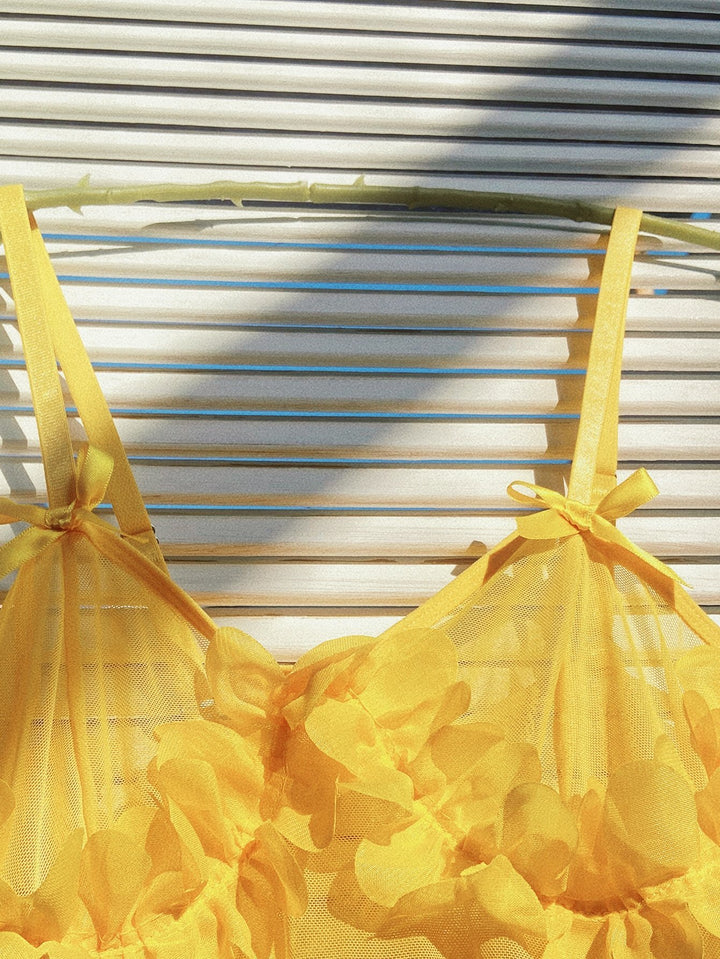 Shein- Appliques Detail Sheer Mesh Night Dress