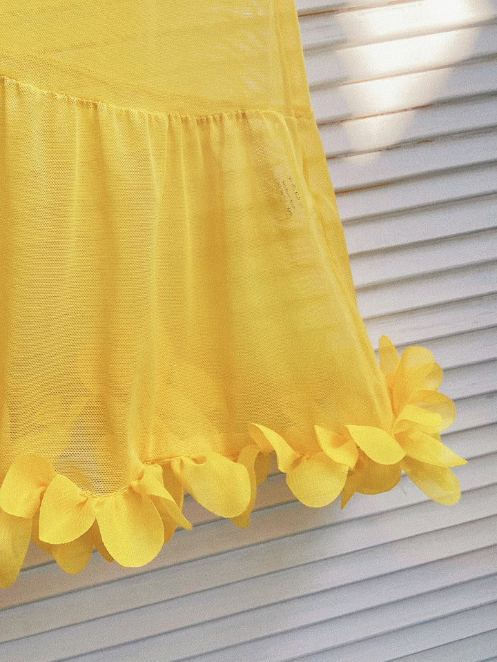 Shein- Appliques Detail Sheer Mesh Night Dress