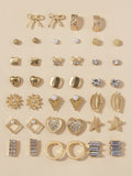 Shein- 20pairs Faux Pearl Decor Earrings