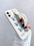 Shein- Butterfly Pattern Phone Case With Wristband