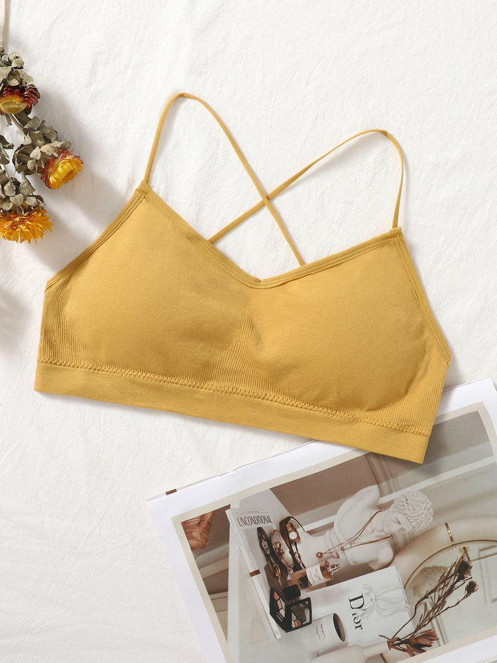 Shein- Solid Seamless Bralette