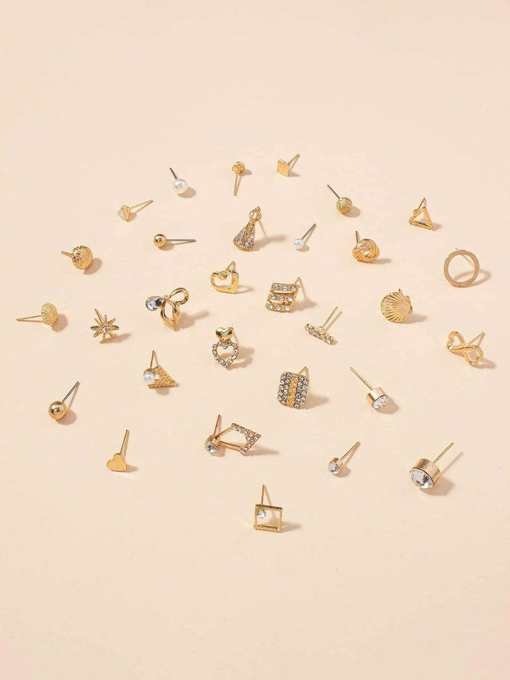  | Shein 30pairs Heart & Bow Stud Earrings | Earrings | Shein | OneHub