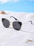Shein- Metal Frame Cat Eye Sunglasses