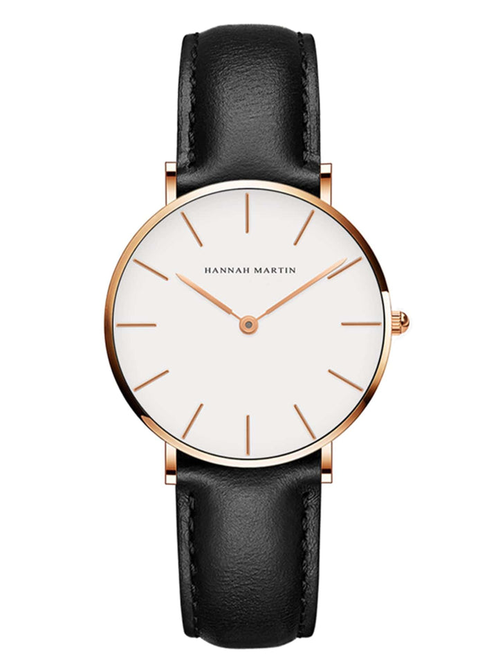 Shein- HANNAH MARTIN Minimalist Round Pointer Quartz Watch