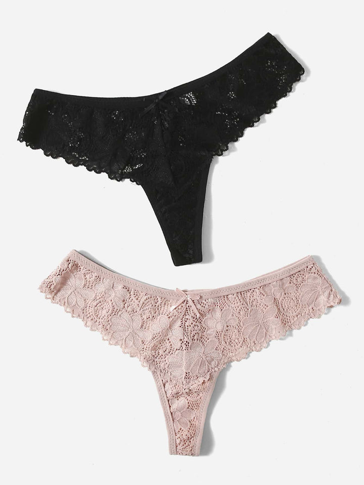 Copy of Shein- 2pack Floral Lace Panty Set