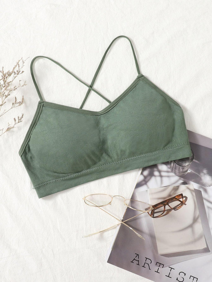 Shein- Solid  Seamless Bralette